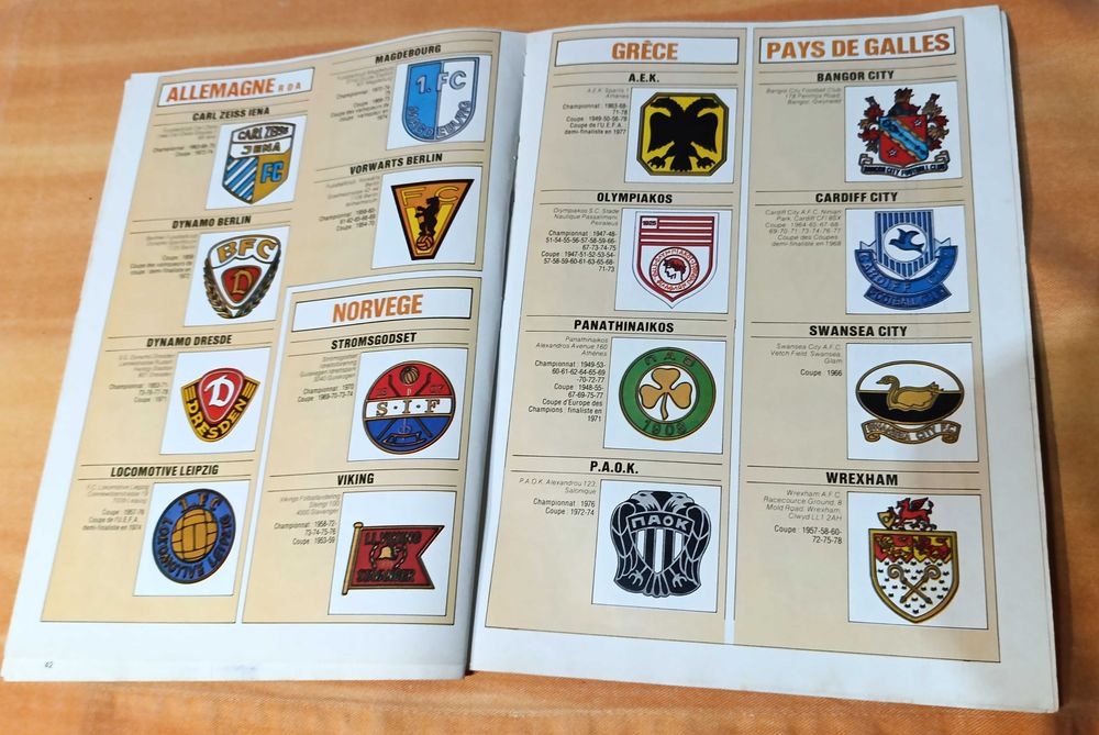 Álbum Futebol Os brasões dos 168 maiores Clubes do Mundo desde 1925