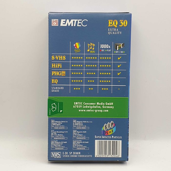 Casette VHS EMTEC EQ30 Fantastic Colours