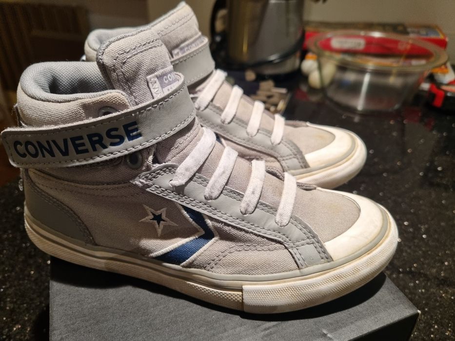 Buty Converse 33 wysokie trampki conversy szare na rzepy Pro Blaze