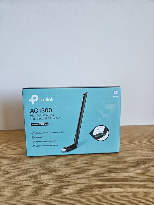 Tplink Archer T3U Plus Ac1300 Adaptador Usb Wifi Dual Band 867Mbps 5Ghz 400Mbp