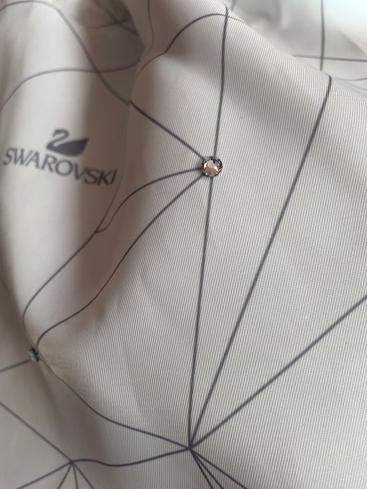 Swarovski plecak worek z cyrkoniami i kieszonką,