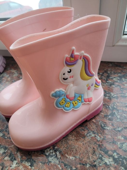 Резинові чобітки для дівчинки 27 розмір