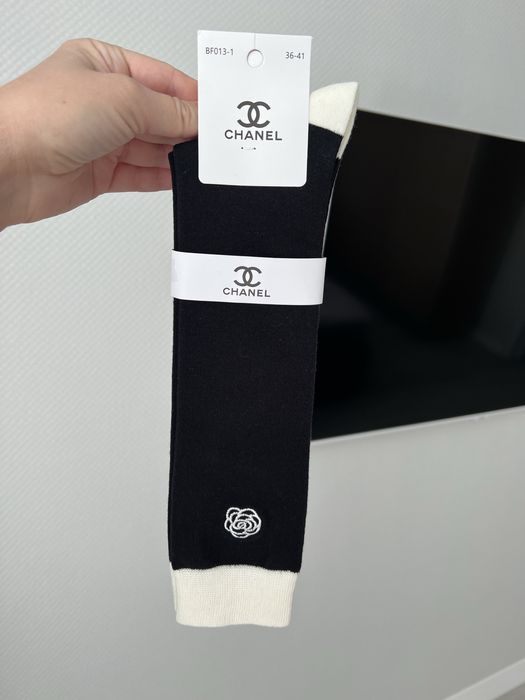 Носки высокие гольфы chanel