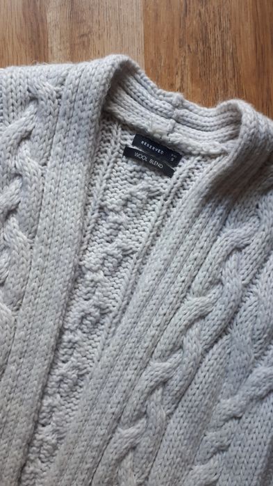 Reserved sweter damski kardigan wełna 36 s