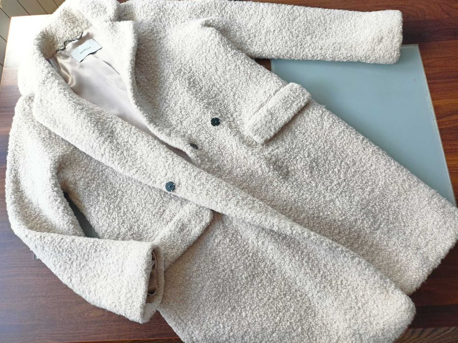 Max Mara kobiecy flauszowy płaszczyk 36