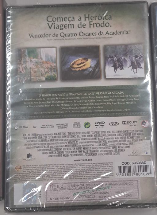 Pack "O Senhor dos Aneis" (Novo e Selado) e Filme " O Hobbit"