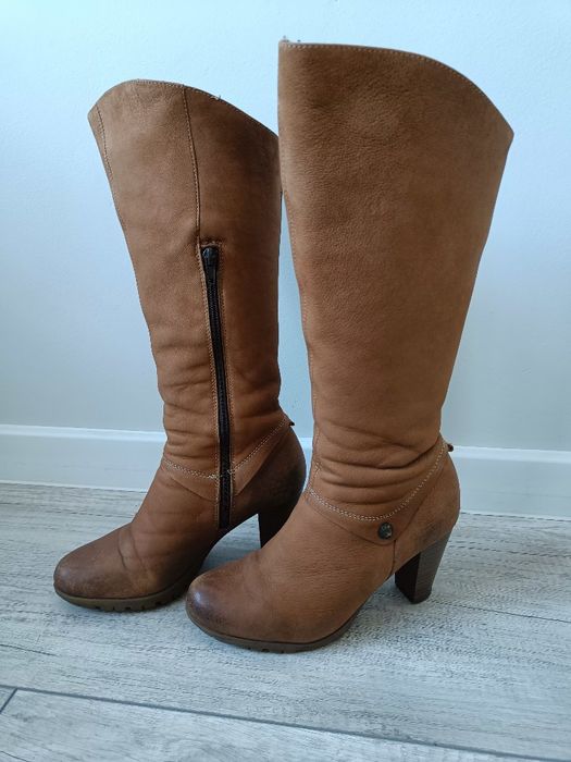 Jasnobrązowe kozaki Lasocki, rozmiar 38