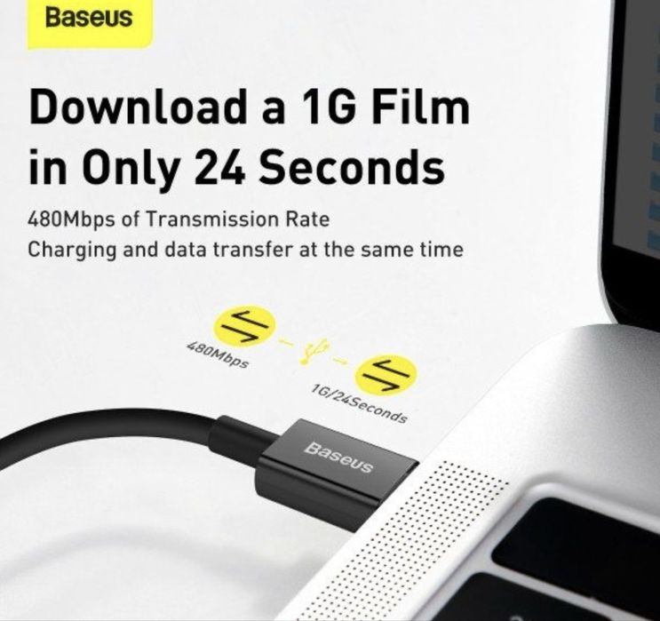 Кабель Baseus с чипом Туре-С to iPhone PD20W / 100см Быстрая Зарядка