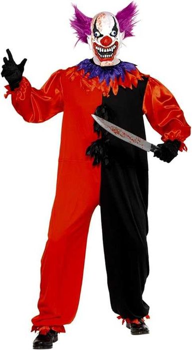 Strój straszny KLAUN kostium HALLOWEEN roz. L K69