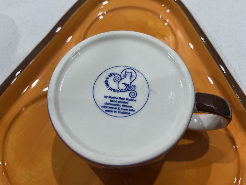 Bule de cha loja gato preto