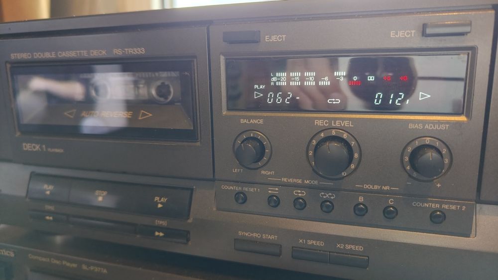 Magnetofon dwukasetowy / deck iTechnics RS TR333 , sprawny ,  zadbany