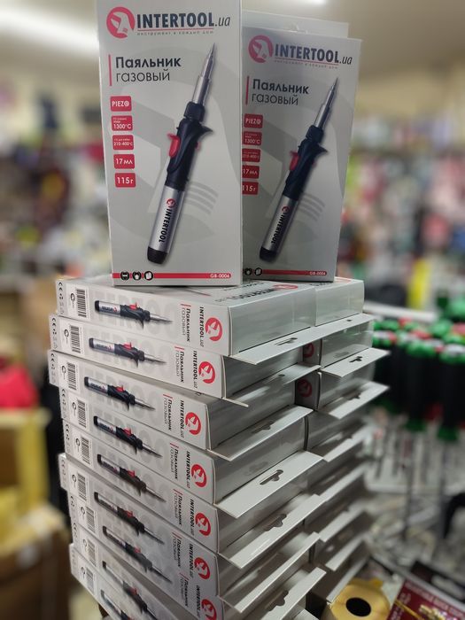 Паяльник газовий НАБОР  Intertool GB-0006 пальник галзовый новый супер