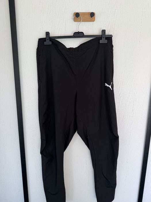 Czarne spodnie sportowe dres puma idealne do biegania rower spaver