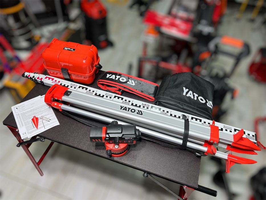 Оптический нивелир YATO + Рейка 5 м Алюминиевый штатив Гарантия