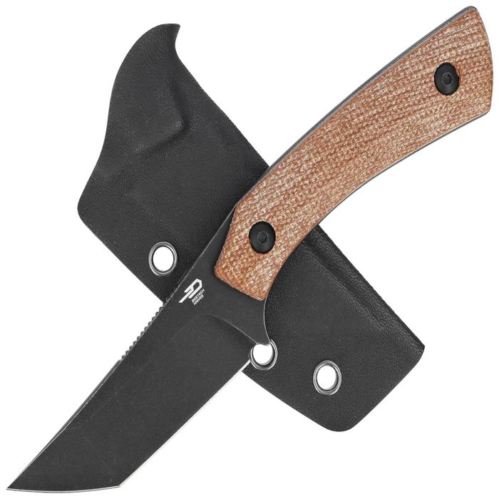 Nóż Bestech Step Brown Micarta, Black Stonewashed D2 by Denis Simonutti (BFK06D)