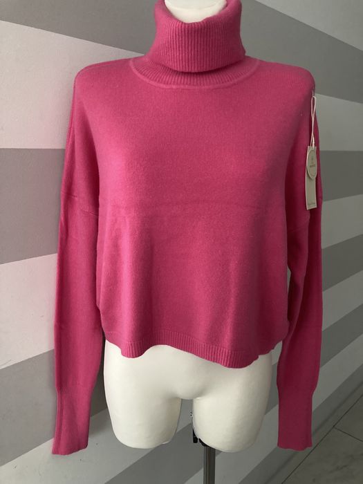 Sweterek sweter golf uni róż fuksja