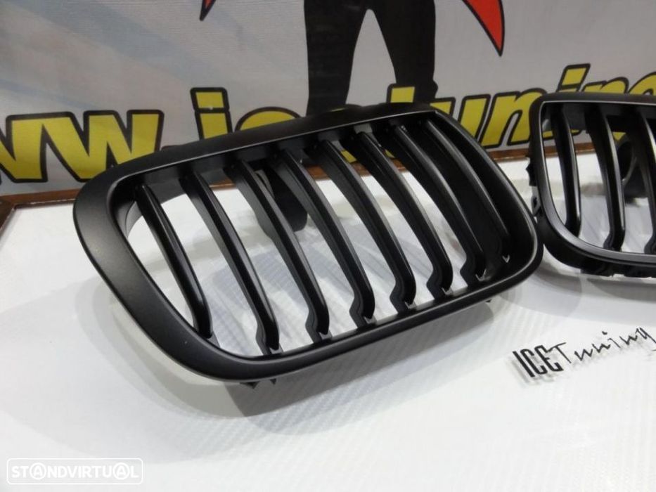 Grelha frontal BMW E46 98-01 em preto mate