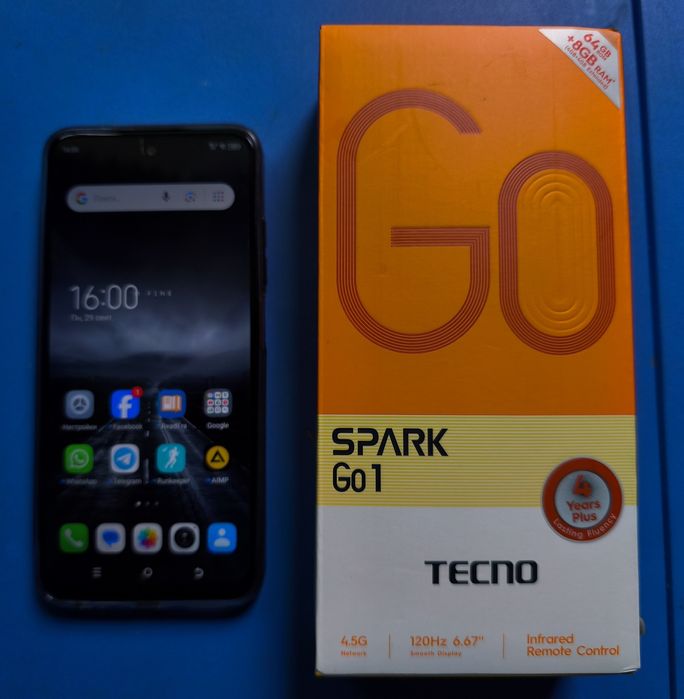 Tecno spark go 1 , 4/64