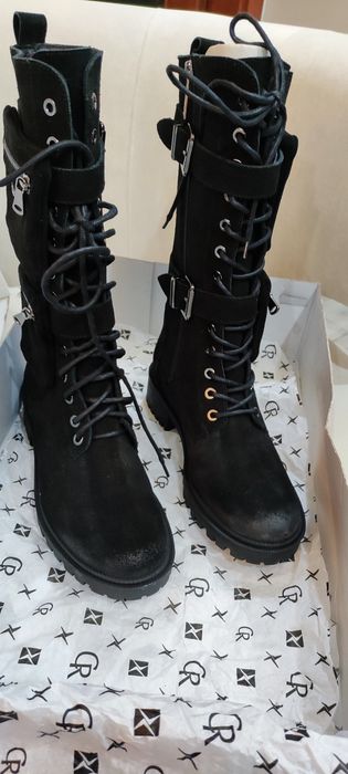 Buty skóra naturalna zamszowa