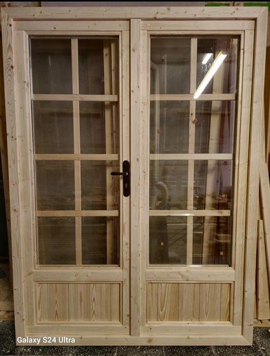 Drzwi drewniane tarasowe 150 x 200