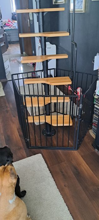 Barierka ochronna na schody, kominek