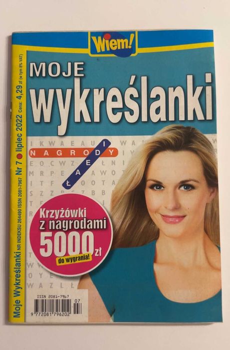 MOJE WYKREŚLANKI Magazyn Nowe Krzyżówki Zadania Łamigłówki 7/2022