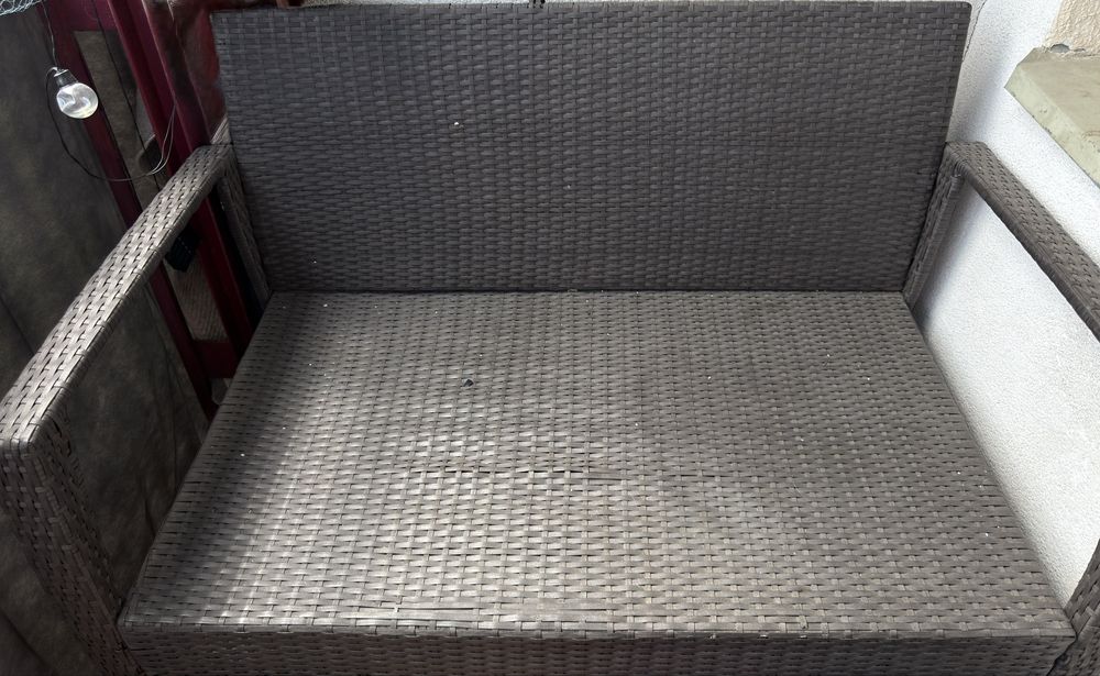 Ławka rattanowa 122x63