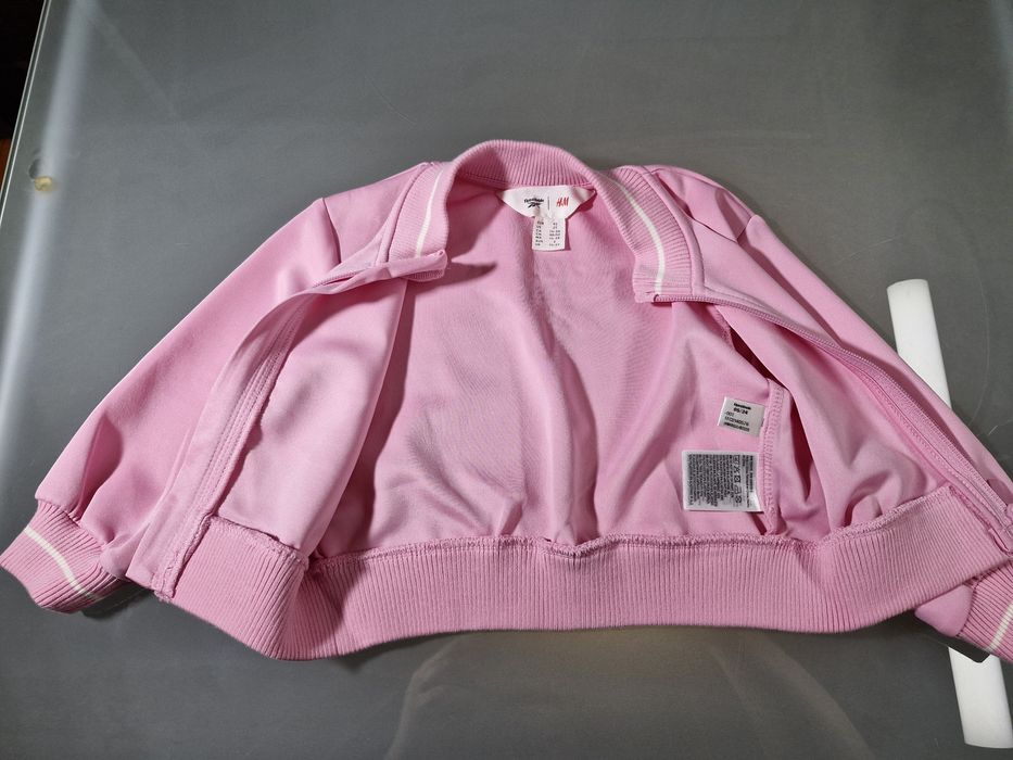 Reebok Różowa Rozpinana Bluza Dziewczęca Rozmiar 92