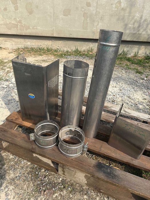 Труба для димоходу з нержавіючої сталі і комплектуючі