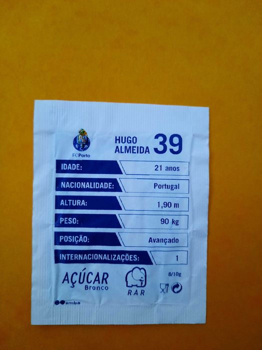 Pacote de açúcar Hugo Almeida - RAR Clubes Porto