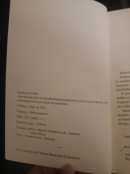 O santíssimo milagre, António Joaquim Lucas, 1994