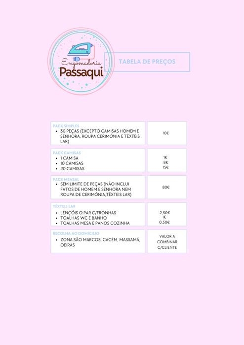 Passo a ferro - engomadoria