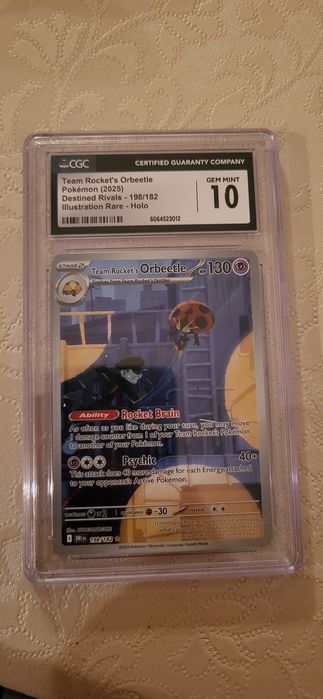 Graded slabs CGC 10 Destined Rivals Team Rocket's Illustration Rare