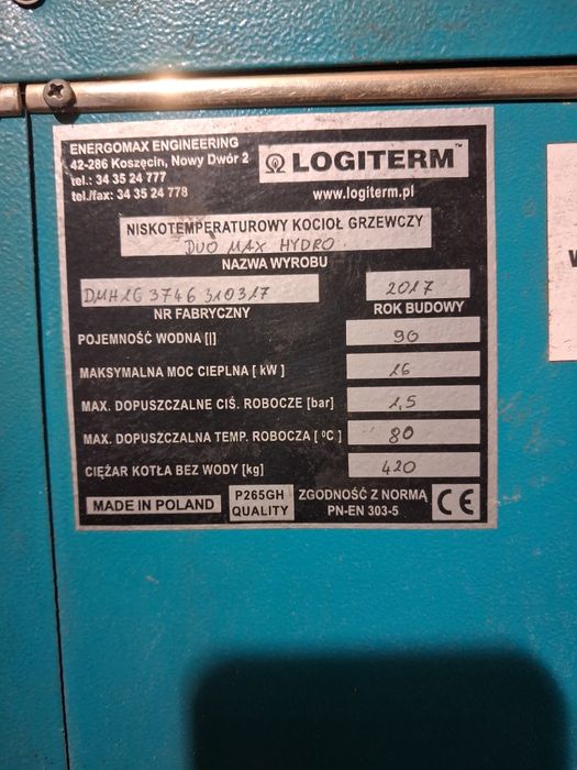 Piec na ekogroszek logiterm 2017 r