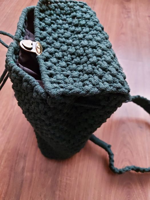 Plecak ręcznie robiony makrama