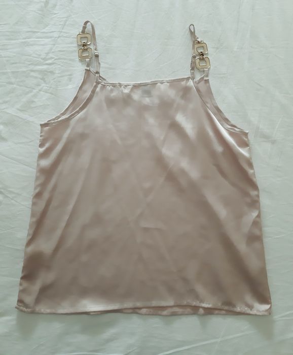 Top alças dourado NOVO M