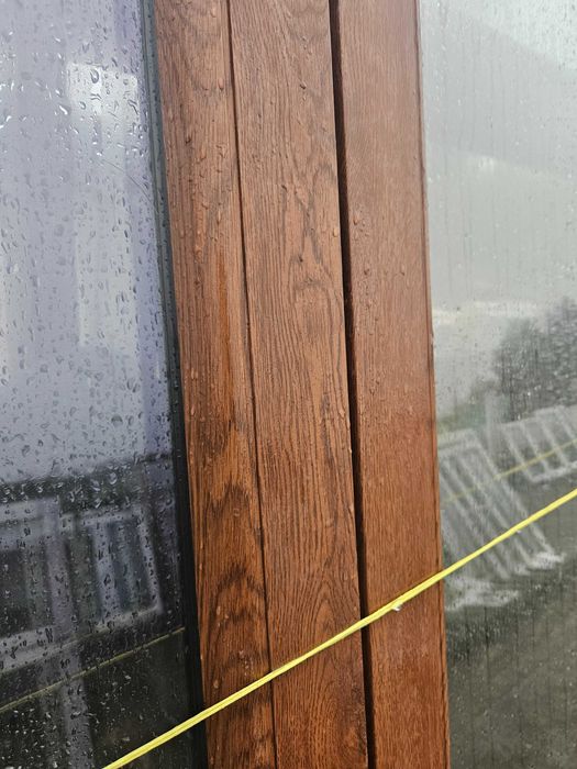 OKNO/DRZWI Balkonowe Dwuskrzydłowe Plastikowe PCV 161x230cm Orzech