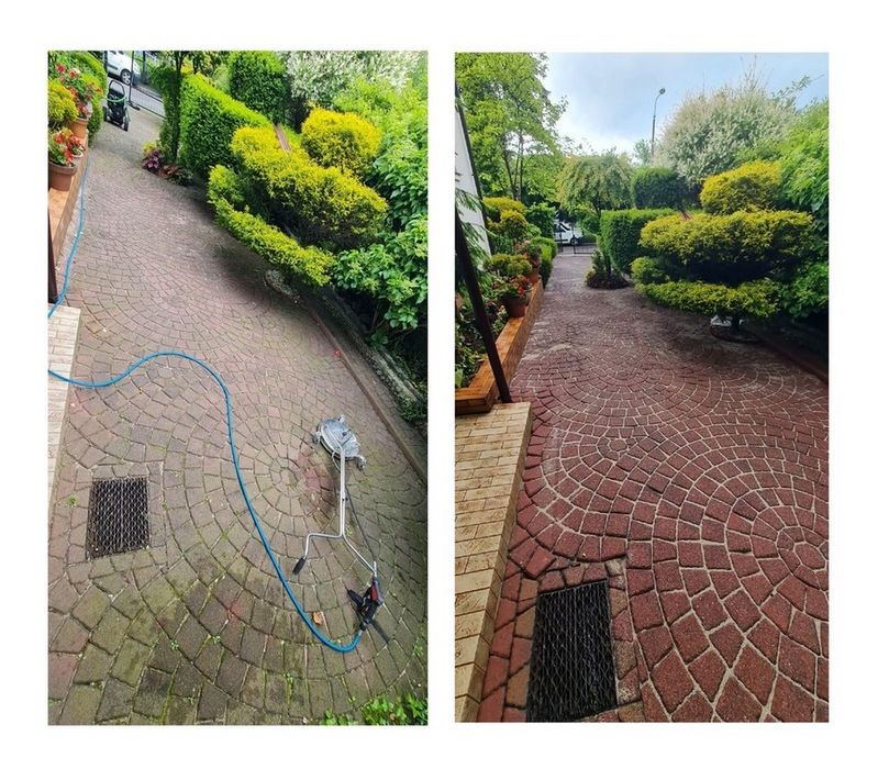 Mycie kostki brukowej