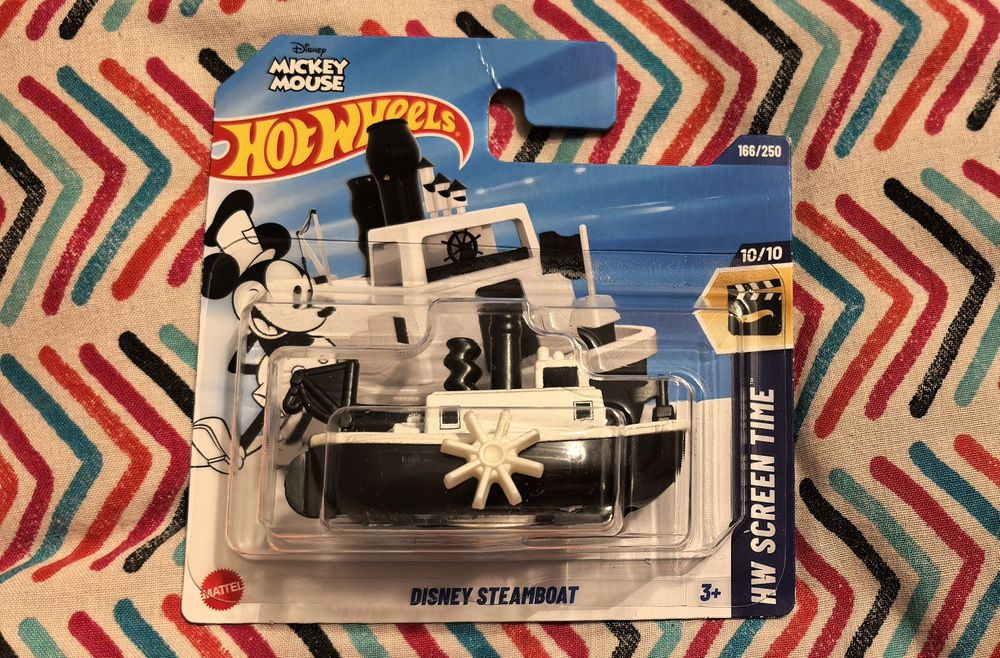 Disney steamboat. Hot wheels.