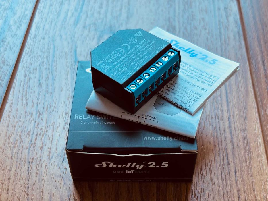 Shelly 2.5 – Relé Inteligente Wi-Fi (Novo)