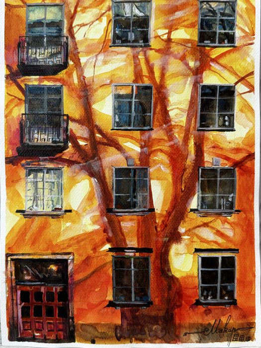 Obraz akwarela bez ramki