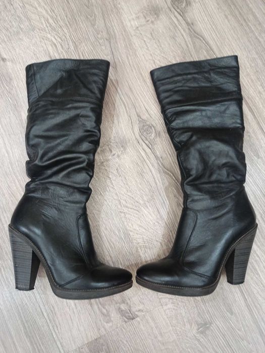 Сапоги жіночі кожа 37-38 розмір