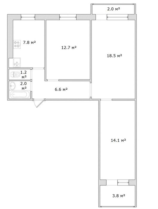 3 кім в багатоповерхівці ЖИТЛОВИЙ СТАН район ПЕРЕМОГА (716819)