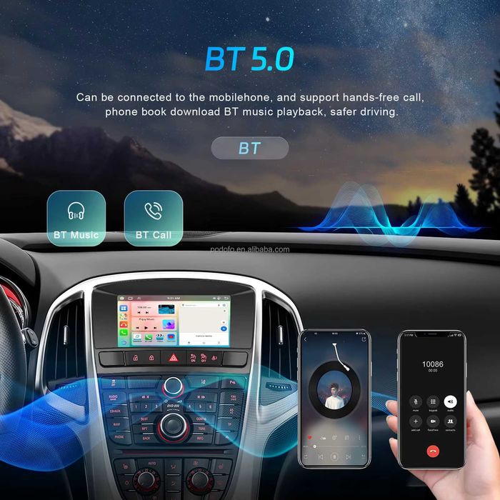 Rádio Android 7" Opel Astra J 2011-14 Carplay GPS Wifi 4/64GB NOVO