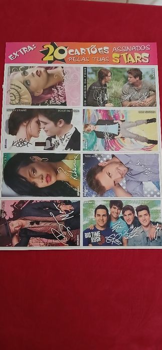 20 Cartões assinados pelas tuas Stars