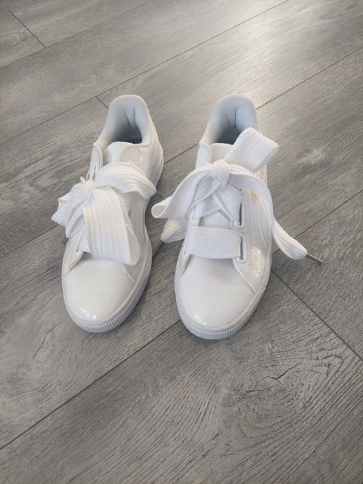 Śliczne białe buty puma basket 38