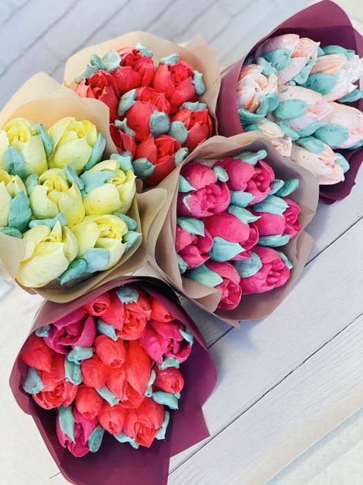 Зефірні квіти,солодкий букет на 8 березня,оригінальний подарунок,8 мар