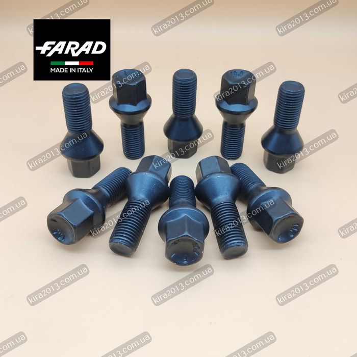 Черные колесные болты М14х1,5х28мм конус Черные болты Ауди Фольксваген