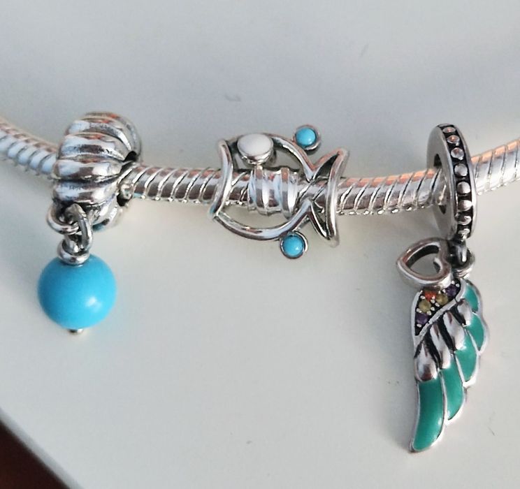 Zestaw trzech zawieszek 3 x charms S925