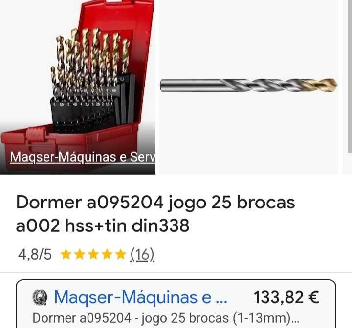 Jogo de brocas Dormer